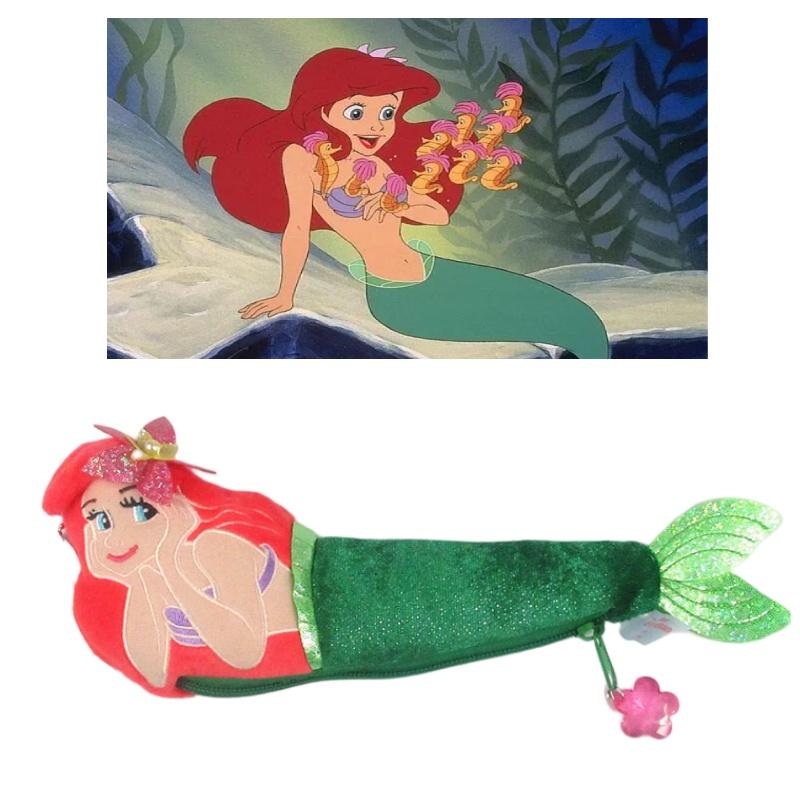 Adorable Ariel Mermaid Plush Pen Pouch For Kids, Soft And Comfortable Fabric, Perfect Storage For Pens, Coins And Small Items
