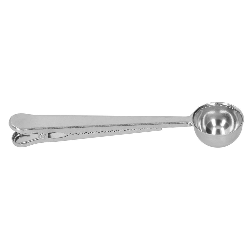 Stainless Steel Scoop Measuring Spoon with Sealing Clip for Tea Coffee Milk Powder