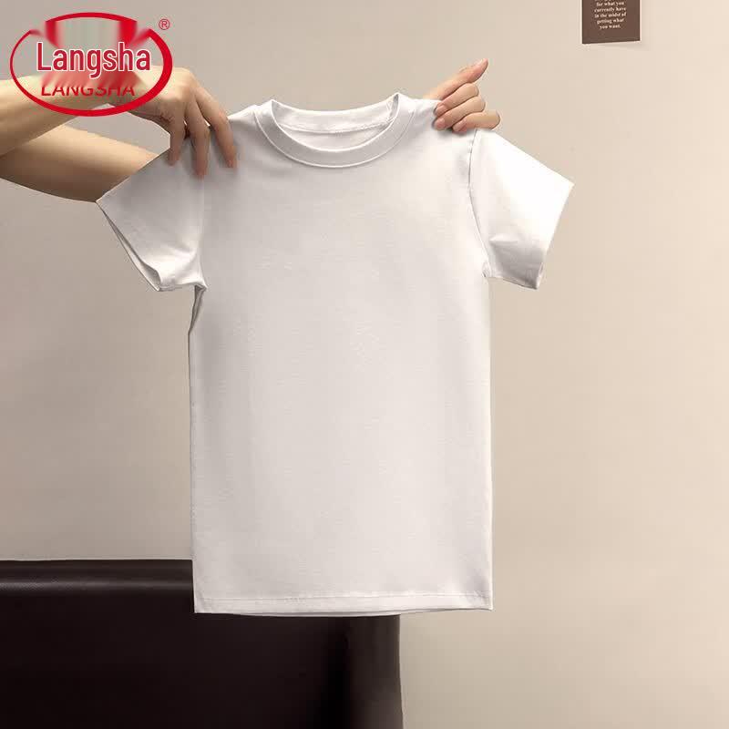 Langsana Women's Round Neck Short Sleeve T-shirt