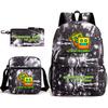 Geometry sprint game backpack geometry dash heat transfer backpack elementary school bag leisure bag