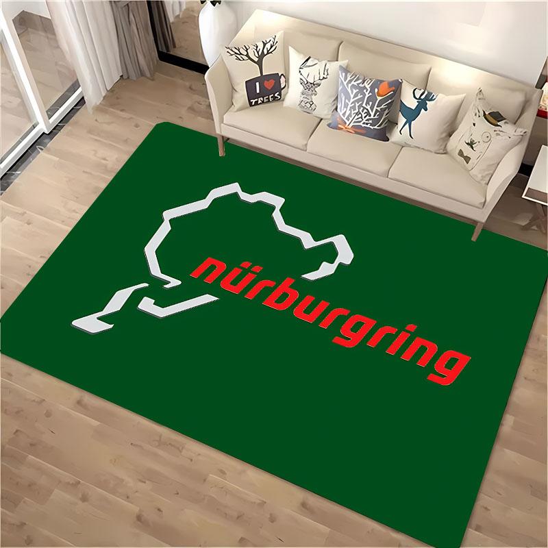 Nürburgring F1 Internationale Strecke Bereichsteppich, Teppich für Wohnzimmer Schlafzimmer Sofa Fußmatte Dekor, Kinderspiel Rutschfeste Bodenmatte Alfombra