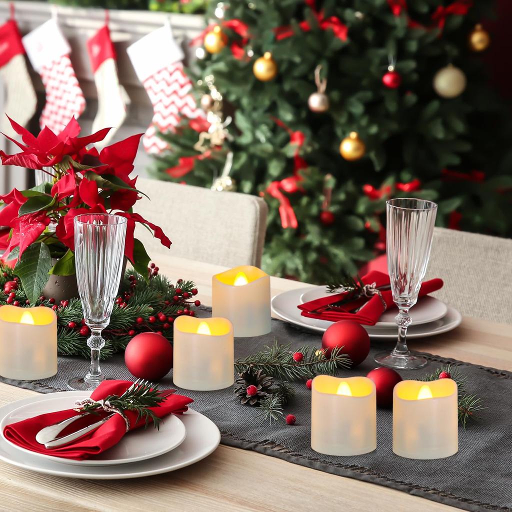 PChero Rechargeable LED Candle Lights, Flameless, USB Rechargeable, Night Light, Atmosphere Light, Timer Function, Pillar Candle, OutdoorIndoor