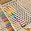 Double-Ended Fluorescent Pens, 30 Vibrant Colors - Non-Bleeding for Student Planners & Highlights