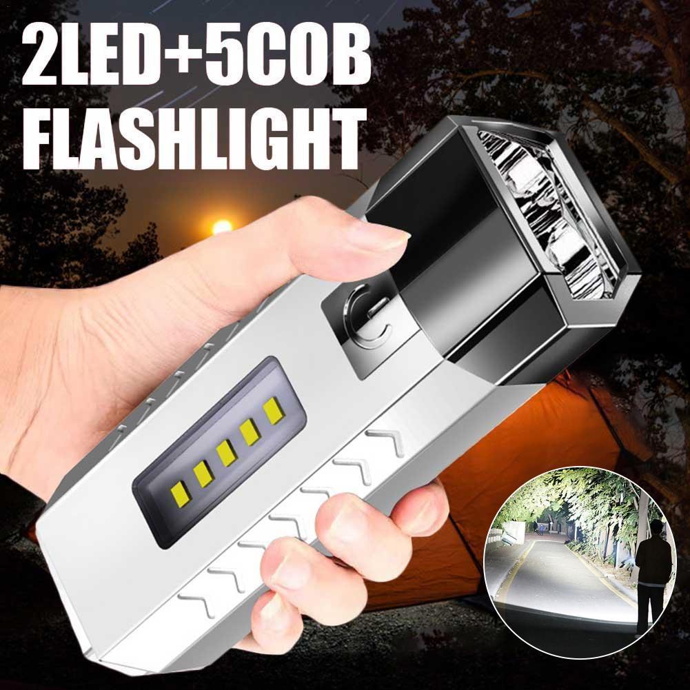 5000LM Mini Portable Super Bright LED Flashlight Household Long Range Outdoor Waterproof Lighting Strong Light Small White Flash Light