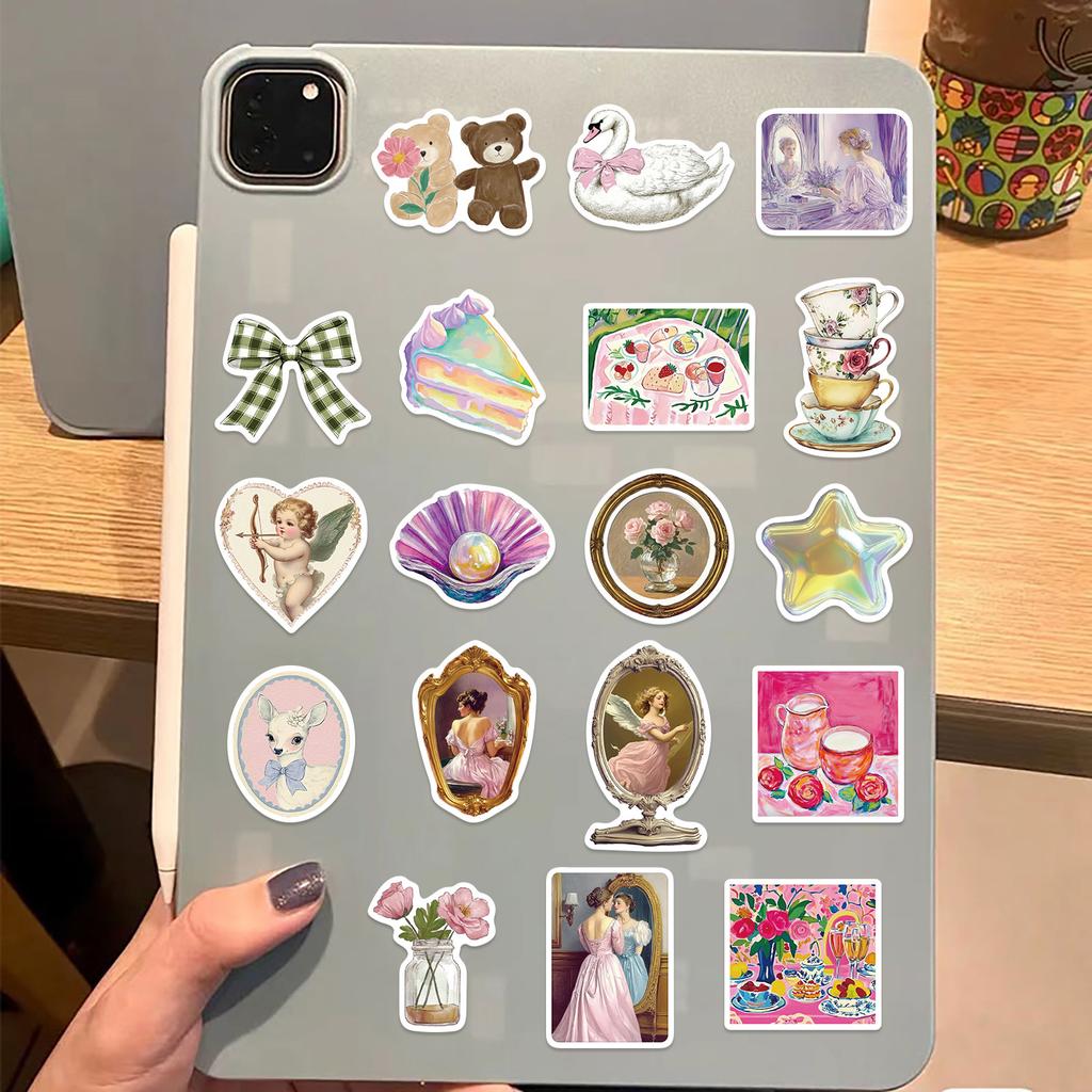 100 Y2K Pink Aesthetic Stickers Decorate Guitar Laptop Suitcase DIY Waterproof