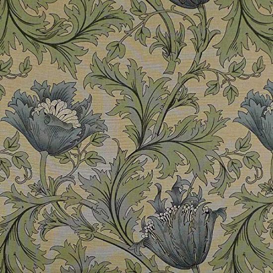 

Morris Best of Morris Anemone 1 Meter Cotton Print Fabric MO-2139 Blue/Beige, Pre-Cut бежевый