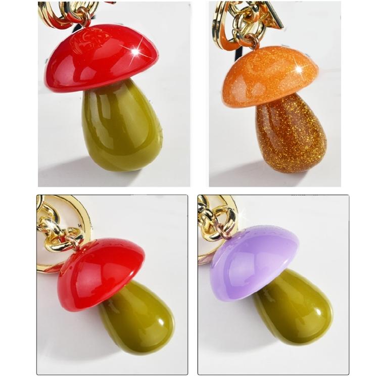 Unique Cartoon Mushroom Pendant Keychain Handmade Keyring Trendy Bag Ornament for Fashion Enthusiasts and Students