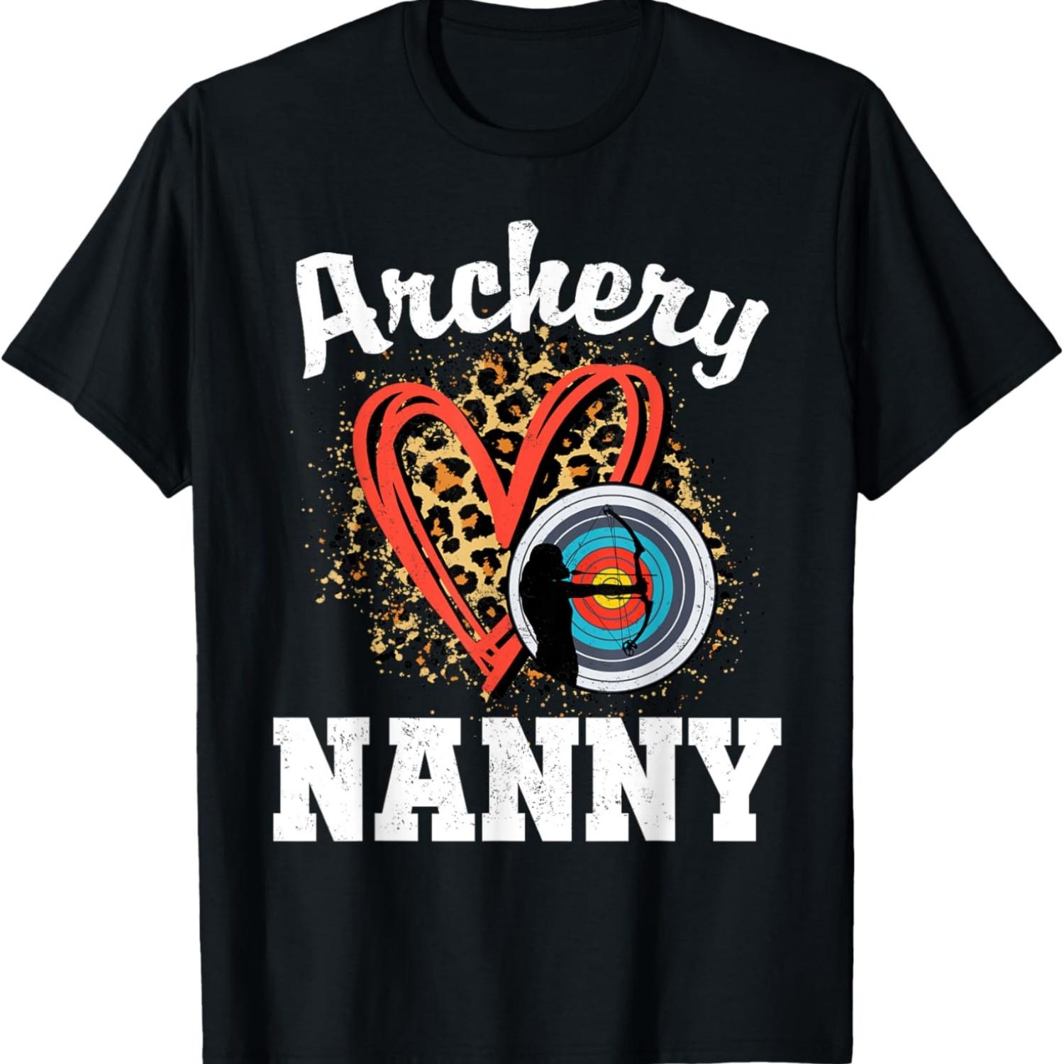 

Archery Nanny Leopard Heart Matching Family T-Shirt XXXXXL чёрный