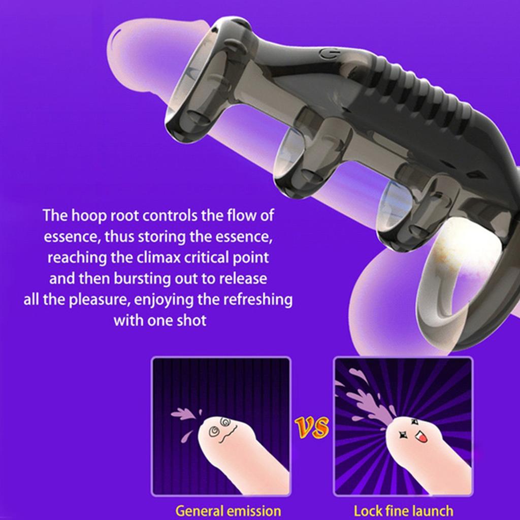 Fahion Store Penis Lock Male Soft Flexible Condom Delay Ejaculation Cock Ring Adult Toy