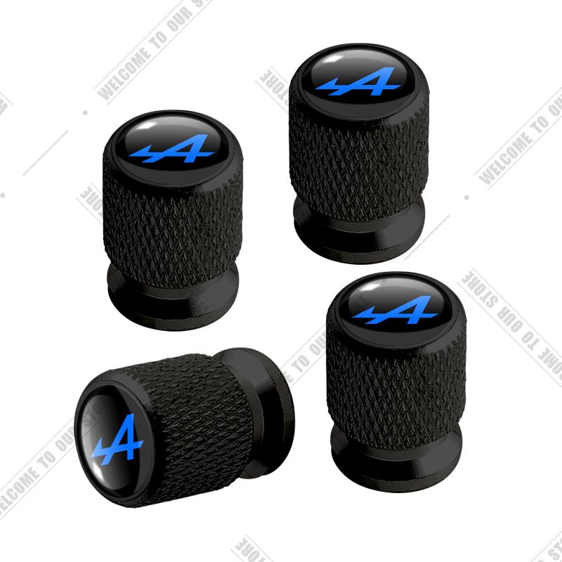 Auto CNC Aluminium Alpine A INITIALE PARIS Emblem für Austral Clio Scenic Megane Duster 4 Stück Reifenventil j47 Luftanschlussventilkappen