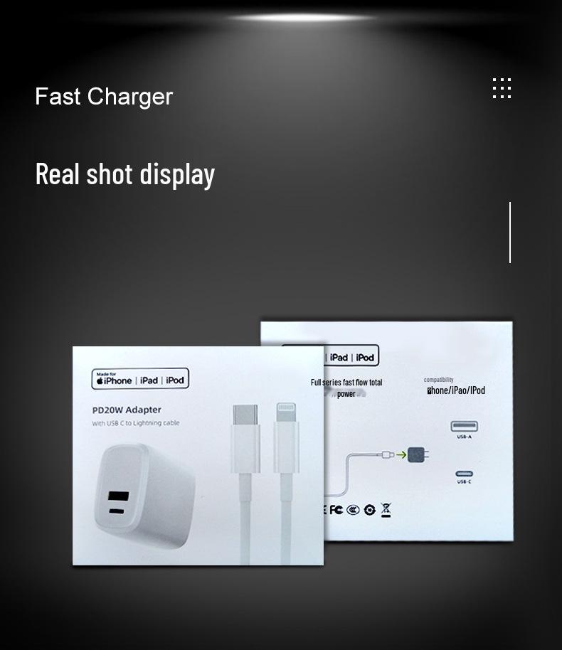 MFi Certified 20W USB-C Charger for Apple Phones - Mini Fast Charge, Low Heat