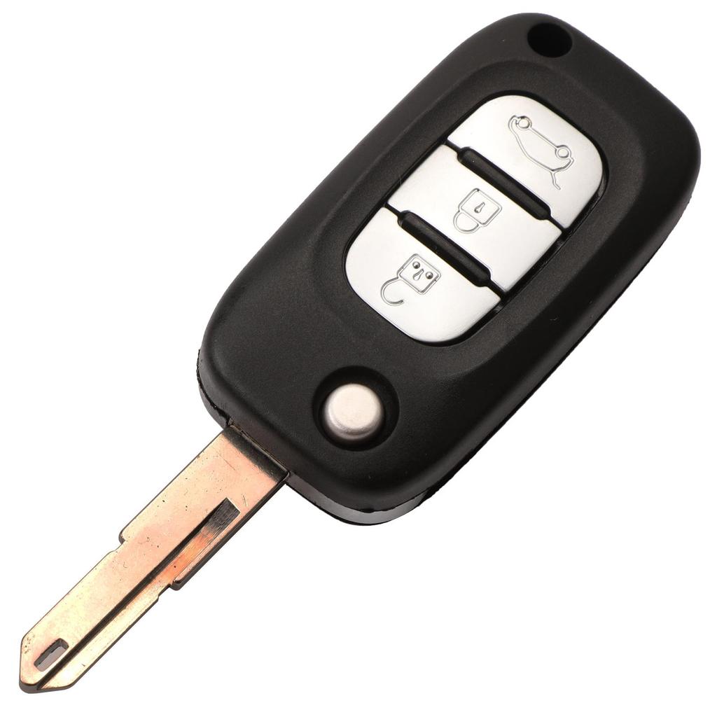 Renault 3-Button Folding Remote Key Shell - Smart Replacement (No Logo)
