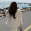 Korean Fashion Lamb Wool Coats Women Streetwear O-Neck Faux Fur Jackets Woman 2024 Autumn Winter Thick Warm Plush Coat