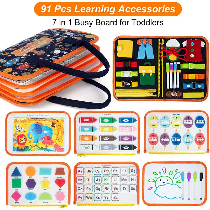 New Felt Busy Board for Children's Early Education and Cognitive Development