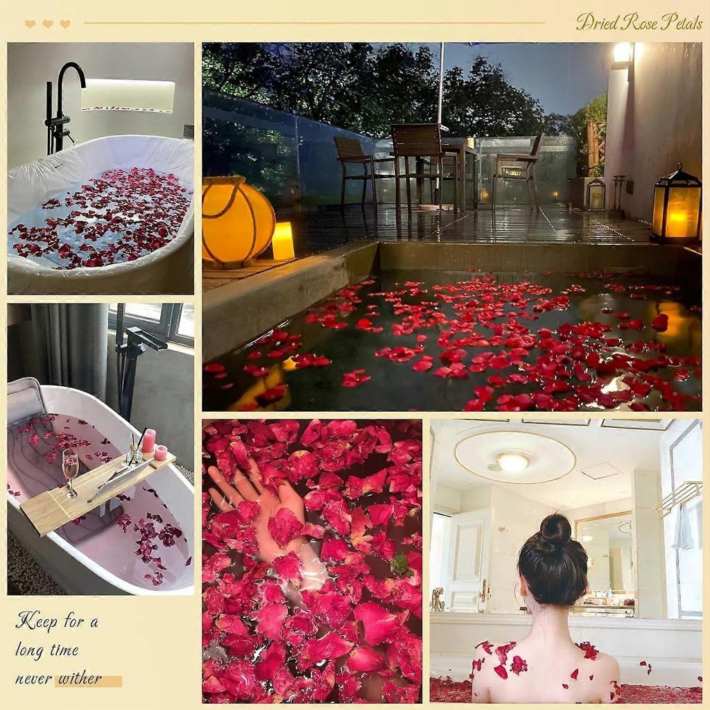 Biodegradable Red Rose Petals (for Wedding Tossing)  250g Dried Petals  Ideal for Valentine's Day, Bathing, Bridal Showers, Soap & Candle Making