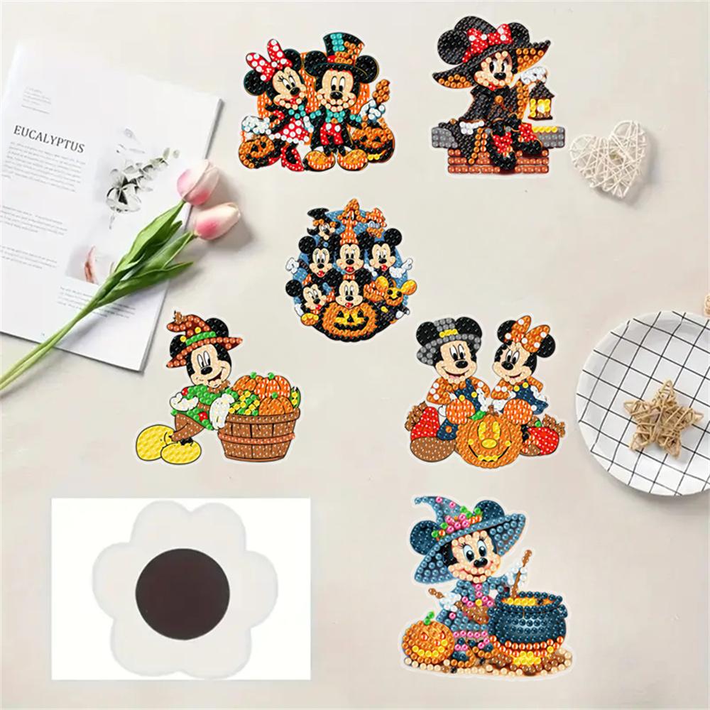 6pcs/Set Couple Pumpkin Series Diamond Painting Magnets for Refrigerator Diamond Art Fridge Magnets for Adults Diamond Art Refrigerator Magnets Kits