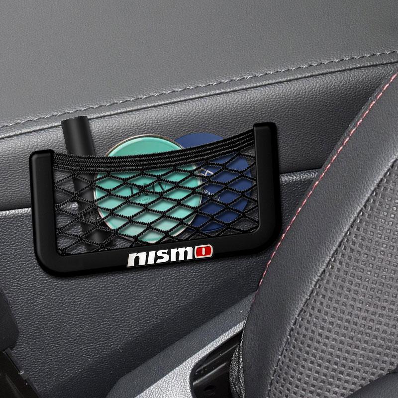 New Car Net Bag Phone Holder Organizer Car Seat Side Back Storage Bag For Nismo Nissan Teana Skyline Juke X-trail Almera Qashqai