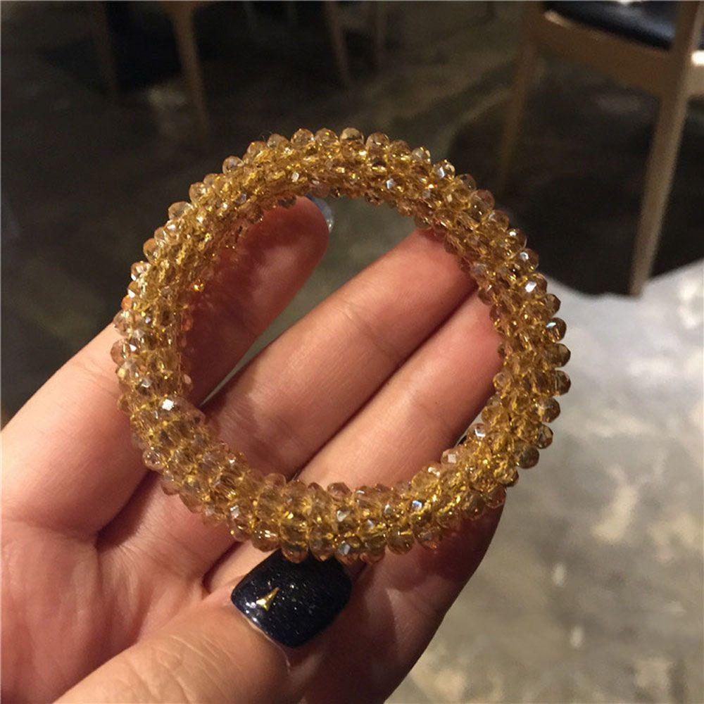 Accessories Sweet Student Ladies for Women Crystal Hair Rope Hair Ties Ponytail Holder Rubber Band