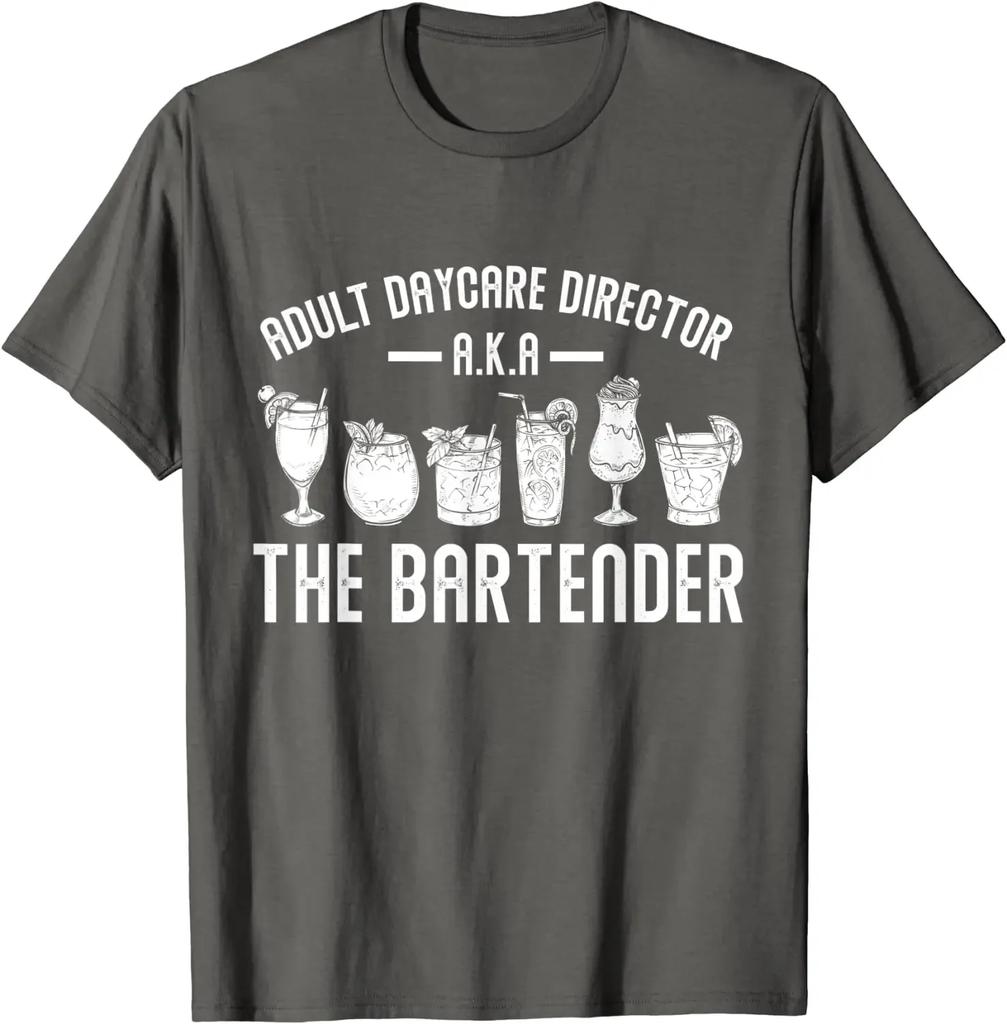 Adult A.K.A. The Bartender Funny Bartender Men Women T-Shirt Oversized T Shirt Streetwear Cotton Daily Casual Four Seasons Tees