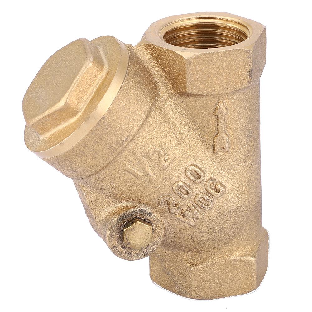 NPT 1 2in Thread Brass Check Valve Y Type One Way Check Valve 1.6Mpa for Water Gas