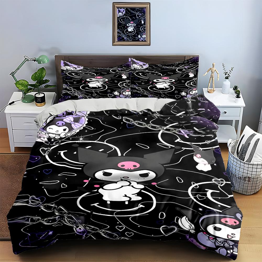 Cute Gothic Characters Bedding Duvet Cover Sets Duvet Covers Pillowcases Gifts (1 * Duvet Cover 2 * Pillowcases, Without Duvet Insert)