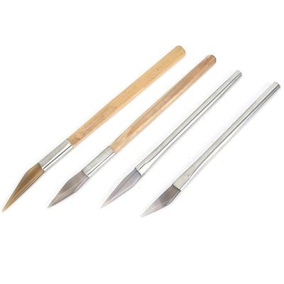 Agate Burnisher Polishing Knife Edge With Bamboo Handle Jewelry Making Tools
