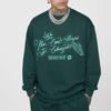 Li-Ning Badfive Basketball Series Loose Round Neck Pullover Sweatshirt Unisex Tops Pine-Green AWDRH65-1
