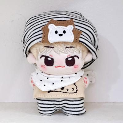 DIY Clothing Hedgehog T-shirt 10cm Cotton Clothes Striped Hat Lovely Clothes Outfit Funny Suit Dress Up Set Accessories