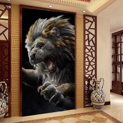 5d Diy Full Diamond Painting Kits Domineering Tiger Lion Cheetah Wolf Animal Wall Painting Cross Stitch Embroidery Home Decor