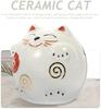 Ceramic Lucky Cat Money Box, Decorative Coin Bank for Home, Cute Piggy Bank for Saving Money, Desktop Ornament