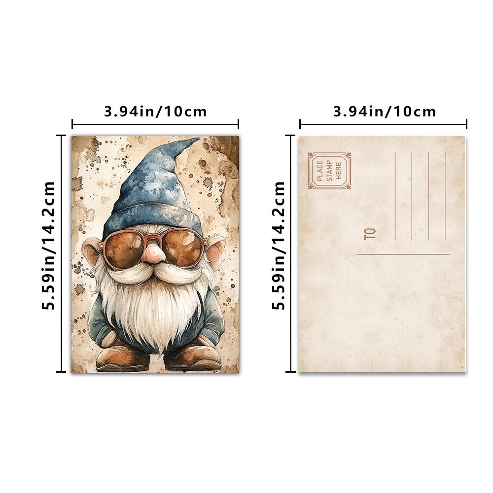 32pcs, Retro Dwarf Postcard, Christmas, Birthday/Anniversary Gift, Collectible, Suitable for Gift Giving, Can be Mailed.