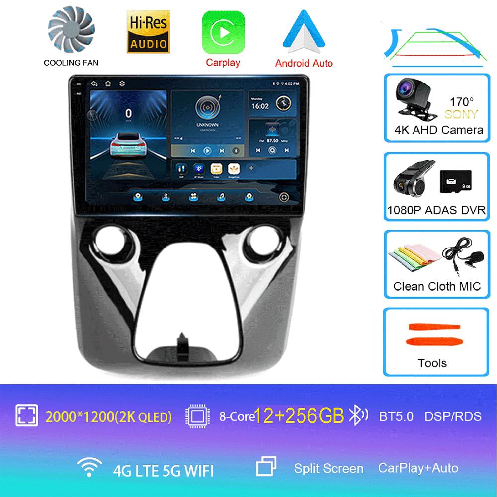 Android 14 Car Radio For Peugeot 108 For Toyota Aygo B40 2014-2021 Multimedia Video Player Navigation Stereo GPS 2din 2 Din DSP