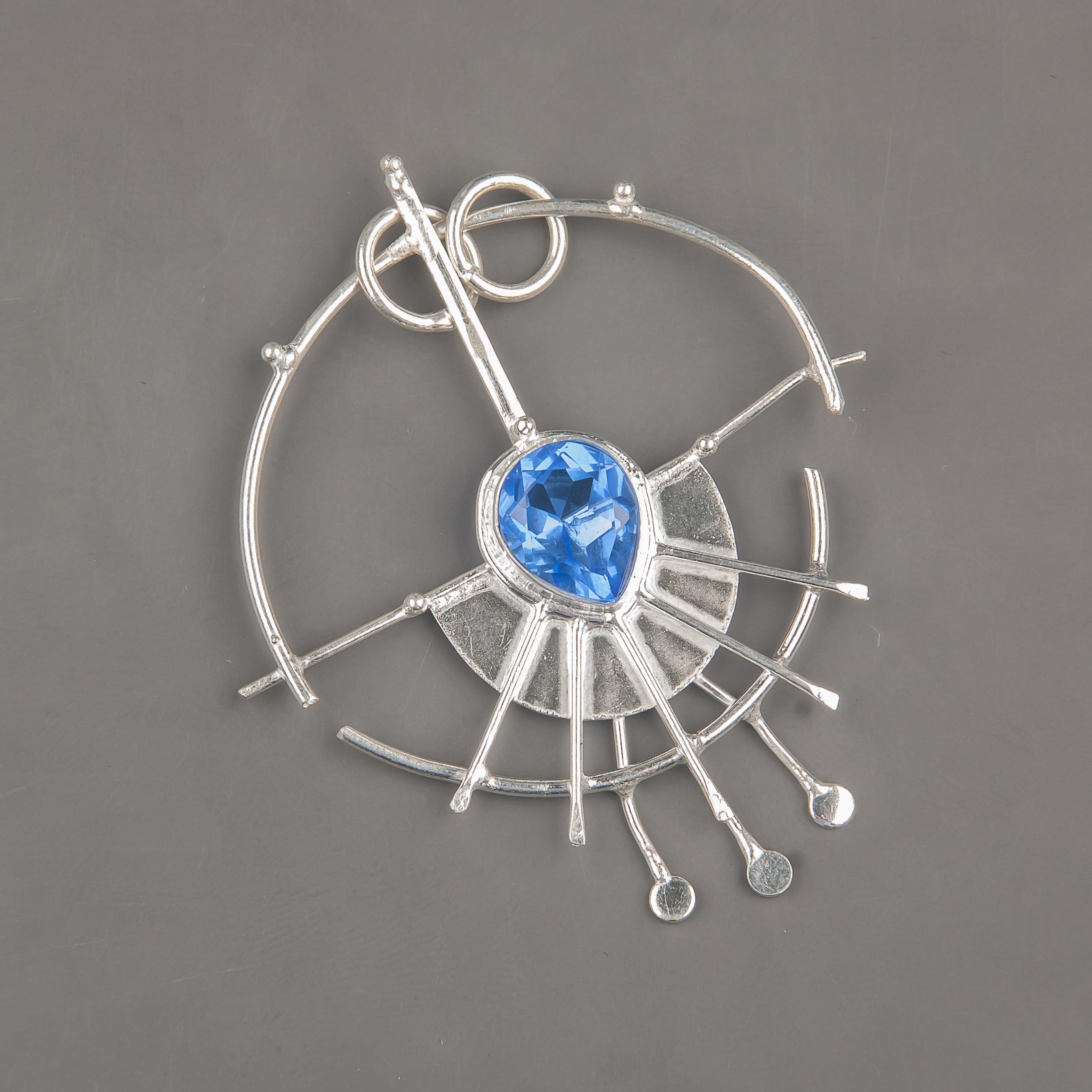 

Подвеска из драгоценного камня ручной работы с танзанитом, подвеска из стерлингового серебра 925 пробы, антикварные ювелирные изделия, подвеска для подарка на помолвку 2.2 Inches синий