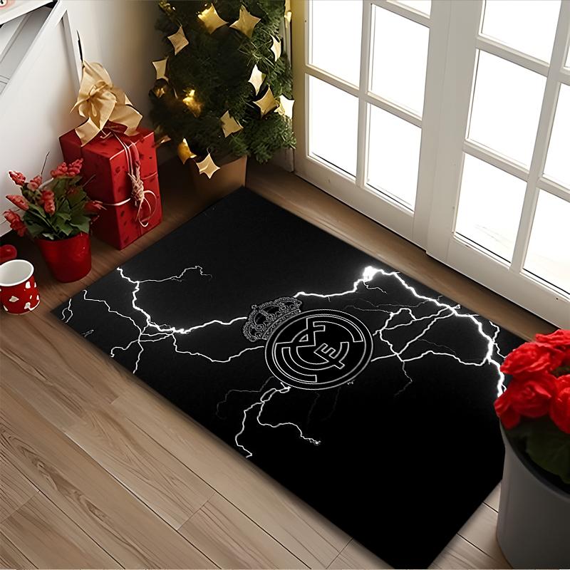 Real Madrid Carpet, Non-slip Office Chair Rug, Digital Print Home Area Rug, Unique Festival Decorations