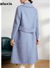 Fall/Winter New Arrivals High-End Long Maxi Coat Wide Fit Tweed Wool Blend Overcoat
