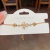 Women Luxury Niche Zircon Cat Eye Stone Petal Leaf Bracelet Fashion Jewelry