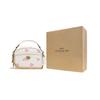 Coach Lunchbox 17 Top Handle Fashion Heart Print Leather Shoulder Handbag Women Handbag White C3920-B4HA