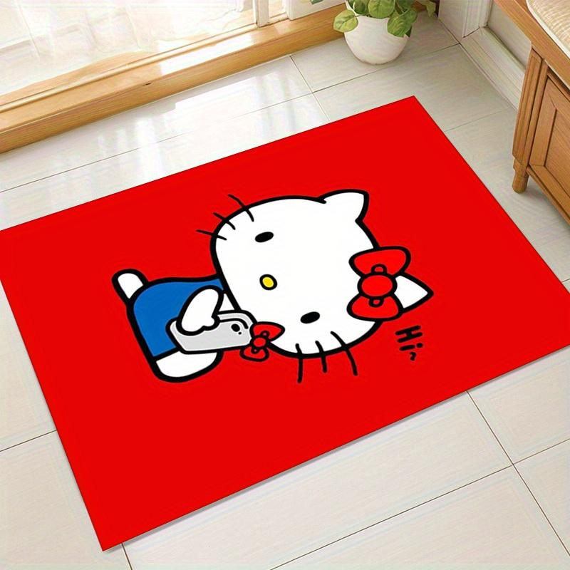 

1 шт. Офисный коврик Hello Kitty, уличный коврик, декор для дома, подарок с красным бантом и дизайном смартфона z124 60cm by 90cm