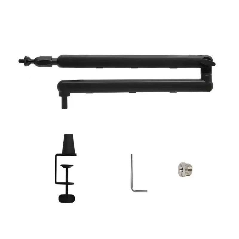 

Multi-Functional Adjustable Mic Arm Stand for Streaming: Hover, Lift, Rotate, Desktop Compatible чорний