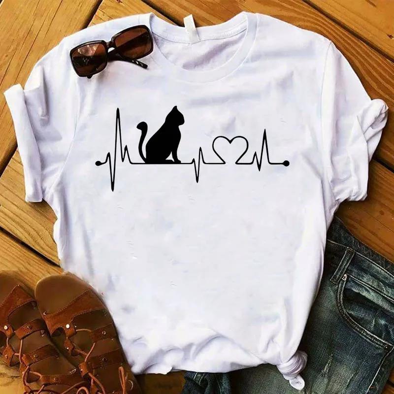 Women T Graphic Flower Never Walk Alone Dog Paw Fashion Printed Top Tshirt Female Tee Shirt Ladies Clothes Tshirt