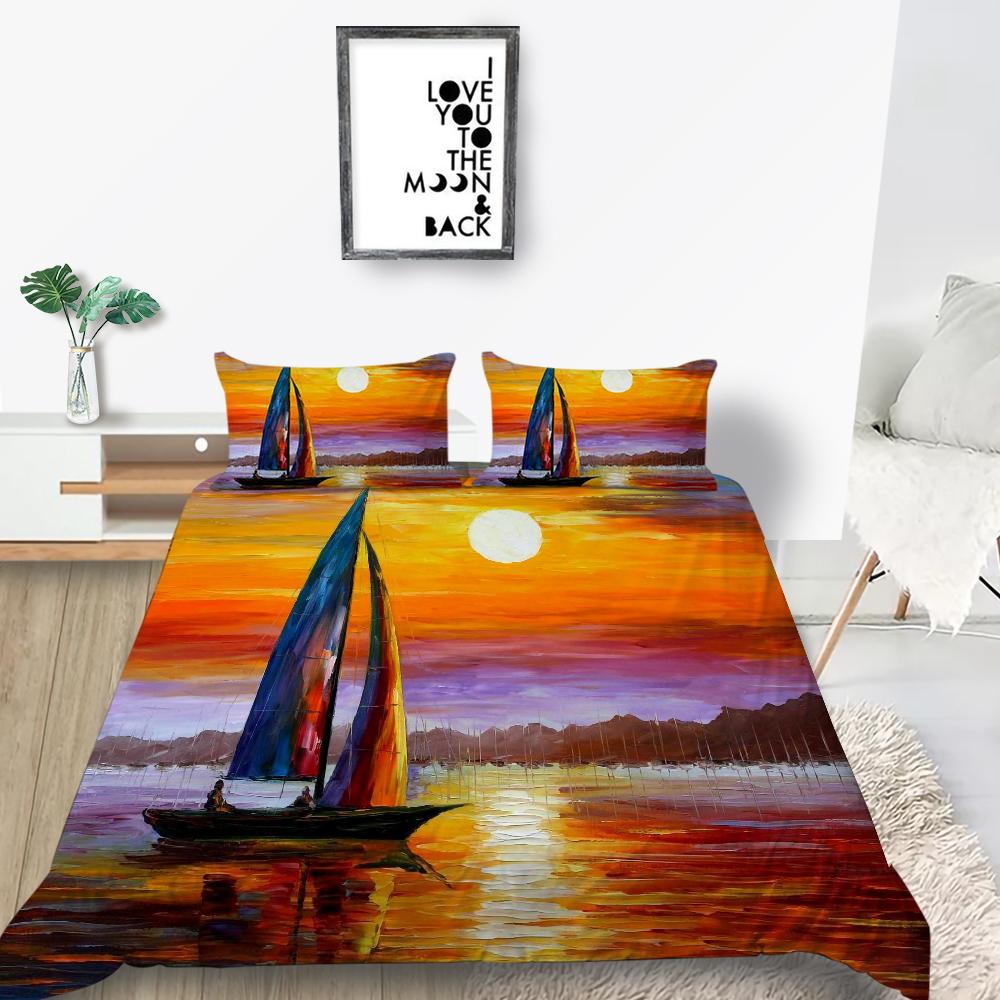 3D Digital Printing Home Bedding Set Quilt Cover Pillow Cover Home Bedding Set AU/EU/US Full Size Single/Double Bed Home Furniture