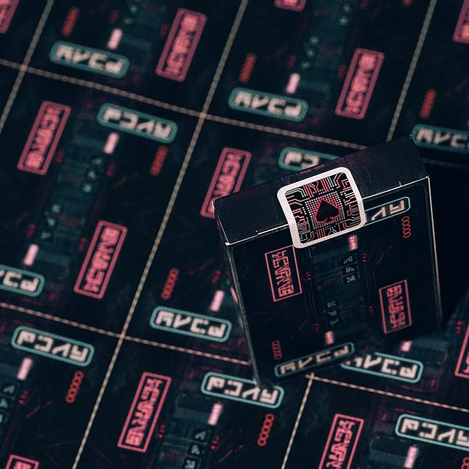 BICYCLE CYBERPUNKT CYBERCITY Playing Cards 1 DECK in a Wooden Box