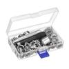 Metal Eyelets 12mm Grommet Tool Kits Eyelet Set with Storage Box Grommet Eyelets Washers Set for DIY Leather Craft