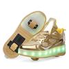 Kids Wheels Shoes with Lights Rechargeable Roller Skates Shoes Retractable Wheels Shoe LED Flashing Sneakers for Girls Boys Gift