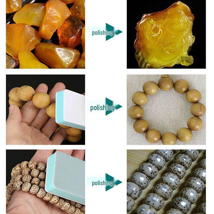 Double-sided Wenwan Polishing Block: Multi-surface Sandpaper and Sponge Tool