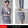 Dark Blue Women's Suit Set: Professional Attire with a Goddess Style – Perfect for Front Desk Workwear.