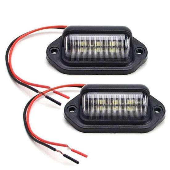 2 ks Vodotěsné 6 LED 12/24V Auto Nákladní vozidlo Přívěs Světlo SPZ Zadní světlo