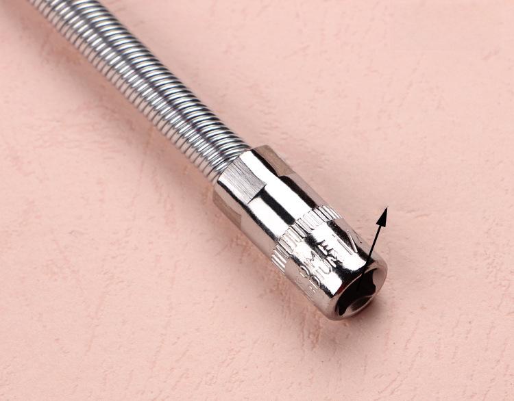 Elastic 1/4" Soft Extension Rod - 6.3mm Spring Connector Sleeve Tool