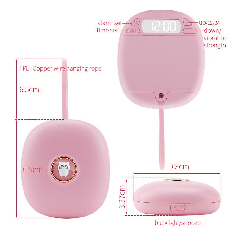 Digital Travel Alarm Clock for Heavy Sleepers, Bed Shaker, Vibrating Alarm Clock, Under Pillow, Battery Operated