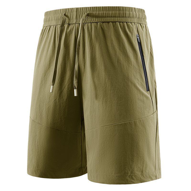 Men's Quick-Dry Ice Silk Sports Shorts - Summer Casual Fitness Capris for Running & Beach